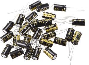 Aluminum Radial Electrolytic Capacitor 1000uF 10V Life 8 x 14 mm Black 30pcs