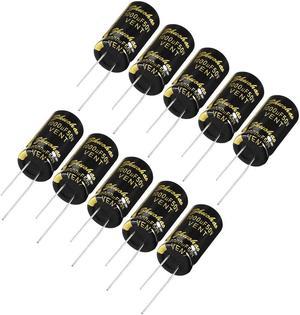 Aluminum Radial Electrolytic Capacitor 1000uF 50V Life 13 x 25 mm Black 10pcs