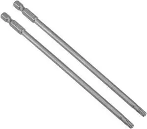 2Pcs 1/4" Hex Shank 150mm Length Magnetic Torx Security Head T25 Screwdriver Bits S2 Alloy Steel