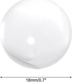 18mm Diameter Acrylic Ball Clear/Transparent Plexiglass Sphere Ornament Solid Balls 0.7 Inches for Home Decor 5 Pcs