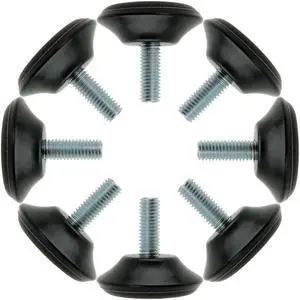 M8 x 20 x 40mm Furniture Glide Leveling Feet Pad Adjuster for Cabinet Leg 8pcs