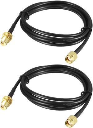 Antenna Extension Cable RP-SMA Male to RP-SMA Female Low Loss RG174 3.3 ft 2pcs