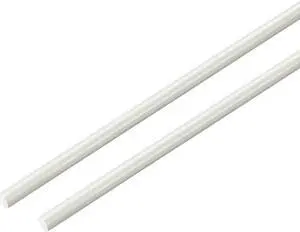 FRP Fiberglass Round Rod 1/8 inch Dia 20 inch Length White Engineering Round Bar Rod 2pcs