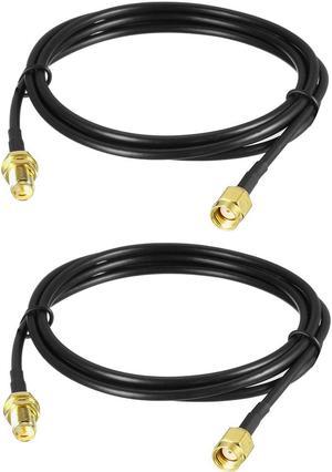 Antenna Extension Cable RP-SMA Male to RP-SMA Female Low Loss RG174 4 ft 2pcs