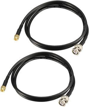 RG58 Coaxial Cable with BNC Male to SMA Male Connectors 50 Ohm 3 ft 2pcs