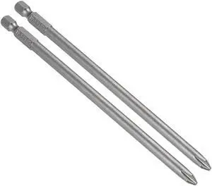 1/4-Inch Hex Shank 150mm Length Phillips Cross 6PH2 Magnetic Screw Driver S2 Screwdriver Bits 2pcs
