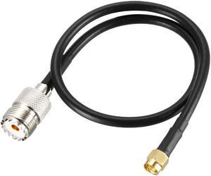 RF Coax Cable RP-SMA Male to UHF SO-239 Female Coaxial Cable 16 Inch