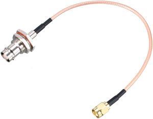 SMA Male to BNC Female Bulkhead RF Coaxial Cable RG316 Coax Cable 8 Inch