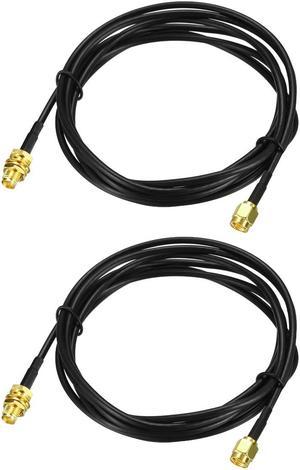 Antenna Extension Cable RP-SMA Male to RP-SMA Female Low Loss RG174 6 ft 2pcs