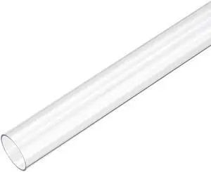PVC Rigid Round Tubing,Clear,12mm ID x 13mm OD,0.5M/1.64Ft Length,3pcs