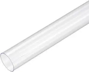 PVC Rigid Round Tubing,Clear,30mm ID x 32mm OD,0.5M/1.64Ft Length,3pcs