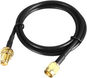 Antenna Extension Cable RP-SMA Male to RP-SMA Female Low Loss RG174 2 ft