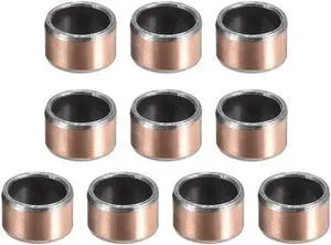 Sleeve Bearing 8mm Bore x 10mm OD x 6mm Length Plain Bearings Wrapped Oilless Bushings (Pack of 10)