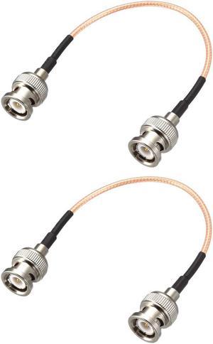 BNC Male to BNC Male Coax Cable RG316 RF Coaxial Cable 50 ohm 0.5 Feet 2pcs