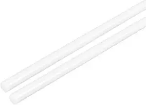2pcs Plastic Round Rod (POM) Polyoxymethylene Rods 1/8 inch Dia 20 inch Length White Engineering Plastic Round Bars