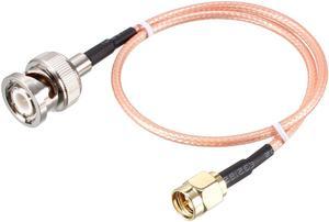 RG316 Coaxial Cable with BNC Male to SMA Male Connectors 50 Ohm 1 ft