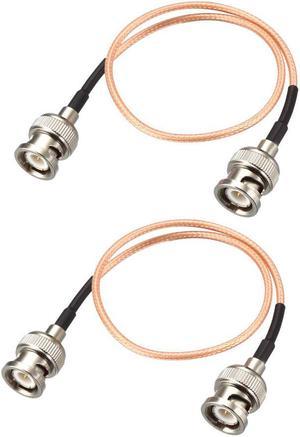 BNC Male to BNC Male Coax Cable RG316 RF Coaxial Cable 50 ohm 1.5 Feet 2pcs