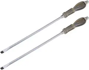 9mm Slotted Impact Screwdriver, 12-Inch Keystone Demolition Driver Magnetic, 2 Pack