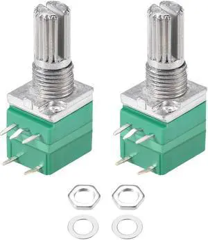 Potentiometer With Switch  B5K Ohm Variable Resistors Single Turn Rotary Carbon Film Taper RV097NS  2pcs