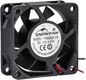 SNOWFAN Authorized 60mm x 60mm x 25mm 12V Brushless DC Cooling Fan YY-6025H12S