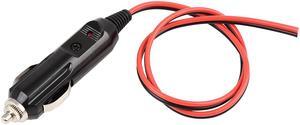 DC 12V 24V 1.5 Ft Male Plug Cigarette Lighter Adapter Power Supply Cable for Car Inverter