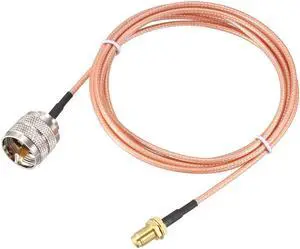 SMA Female Bulkhead to UHF PL-259 Male RG316 RF Coaxial Coax Cable 6 ft