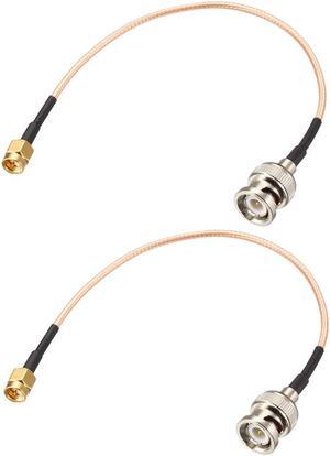 RG316 Coaxial Cable with BNC Male to SMA Male Connectors 50 Ohm 1 Feet 2pcs