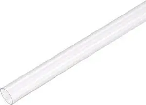 PVC Rigid Round Tubing,Clear,9mm ID x 10mm OD,0.5M/1.64Ft Length,3pcs