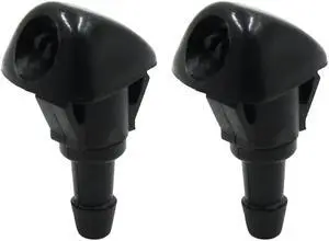 2pcs Black ABS Front Windshield Wiper Washer Cleaning Jet Nozzles for Civic CRV