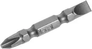 1/4inch Hex Shank 50mm Length Magnetic Screwdriver SL6/PH2 Slotted-Phillips Double-Head Screwdriver Bits S2 Alloy Steel