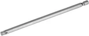 Torx Screwdriver Bits 1/4-Inch Hex Shank 150mm Length T40 Magnetic Security Star Screw Driver S2 Bit