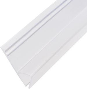 Frameless Glass Shower Door Sweep - Door Bottom Side Seal Strip h-Type with 3/4-Inch(20mm) Drip Rail - 3/8-Inch(10mm) Glass x 78.74-Inch(2000mm) Length