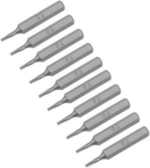 Torx Bits 10pcs 5/32 Inch Hex Shank T5 Magnetic Torx Screwdriver Bit Set 28mm Length S2 Screw Driver Kit Tools