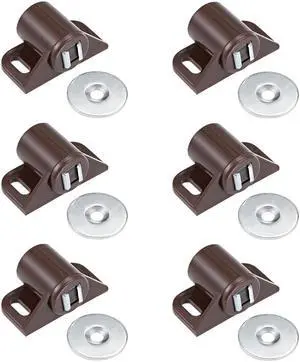 Magnetic Catches Catch, Cabinet & Door Magnet Latch Catch Cabinet Hardware Fittings for Cupboards, Drawers, Closet Brown 6pcs