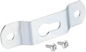 Keyhole Hanging Plate, 49mm x 13mm Single Hole Hook for Picture Frames with Screws, 50 Pcs (Silver Tone)