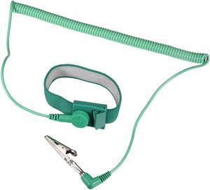 Anti Static Wrist Straps, ESD Components, Stainless Steel Magnetic Tray Grounding Wire Alligator Clip 2.5M Green