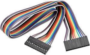 Jumper Wires 12-Pin Female to Female 50cm Ribbon Cables for Breadboard Arduino DIY Multicolor