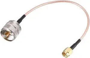 SMA Male to UHF PL-259 Male RG316 RF Coaxial Coax Cable 0.15M/0.5Ft