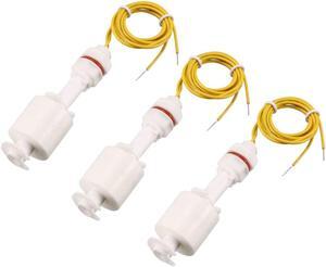 3pcs PP Float Switch M10 72.5mm Fish Tank Vertical Liquid Water Level Sensor Plastic Black White