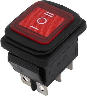 AC 250V/16A 125V/20A 6 Terminals ON/OFF/ON DPDT Latching Waterproof Rocker Switch