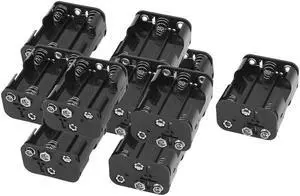 10Pcs Black Double Side 6 x 1.5V AA Battery Holder Storage Case Box