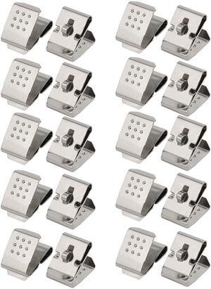 20Pcs Silver Tone Metal AA/14500 Battery Positive Negative Shrapnel Contact