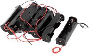 8 Pcs 3.7V Battery Cell Case for 18650 Battery Wire Holder Black Plastic