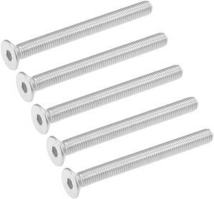 M8x85mm Flat Head Machine Screws Inner Hex Screw 304 Stainless Steel Fasteners Bolts 5Pcs