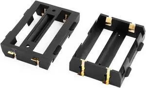 2PCS Nylon Shell Brass Series Connection 2 x 26650 Batteries SMD Storage Holder