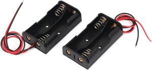 3V Power Supply 2 x AA Battery Open Holder Hole Mounted Storage Case Wire Leads 2pcs