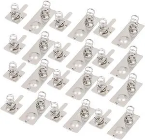 12pcs Silver Tone Metal AA Alkaline Button Coin Battery Plate