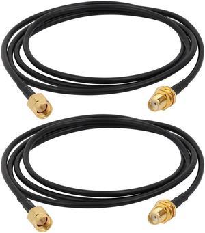 2pcs RG174 Coaxial Antenna Extension Cable SMA Female to Male Connector 1M Long