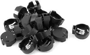 20pcs Plastic Shell CR2450 Cell Button Battery Sockets Holder Case Black