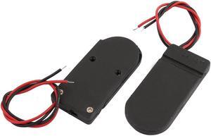 2x3V CR2032 Plastic Housing Coin Cell Button Battery Holder Case w Switch 2pcs